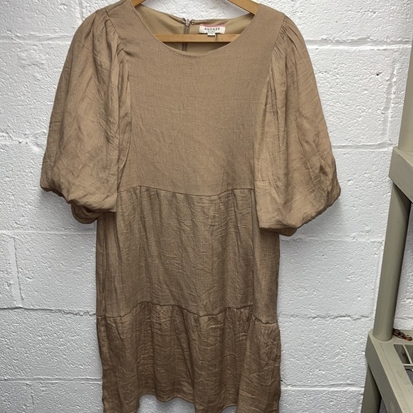 Andree By Unit Dress puffer sleeve dress size medium - Picture 2 of 8